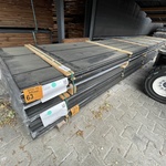 Ca. 30x Douglas wisselsponning zwart gecoat , 18x178mm, lengte 600cm